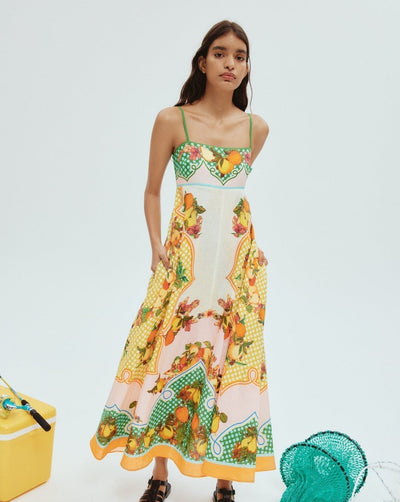 Basha - Damen Swing-Kleid mit Graffiti-Print