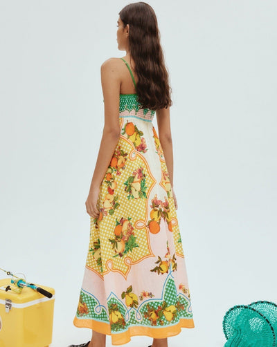 Basha - Damen Swing-Kleid mit Graffiti-Print