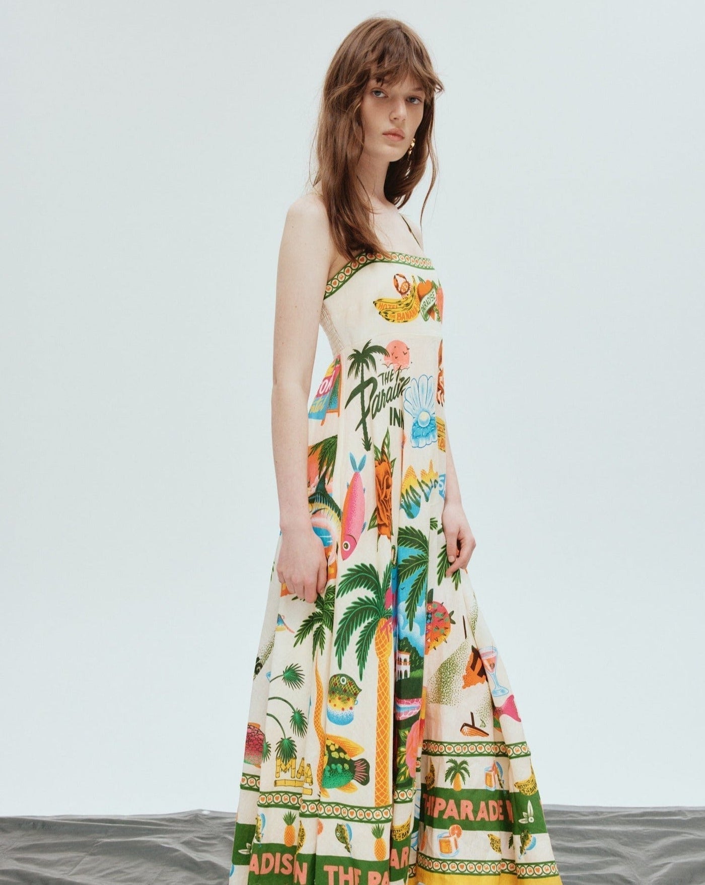 Basha - Damen Swing-Kleid mit Graffiti-Print