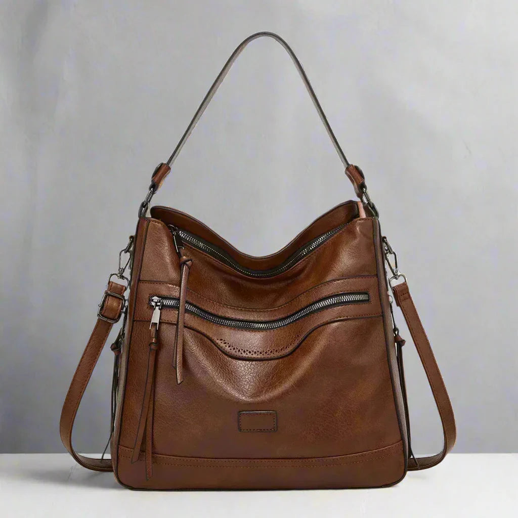 Klassische Retro-Ledertasche für Frauen - Vanessa