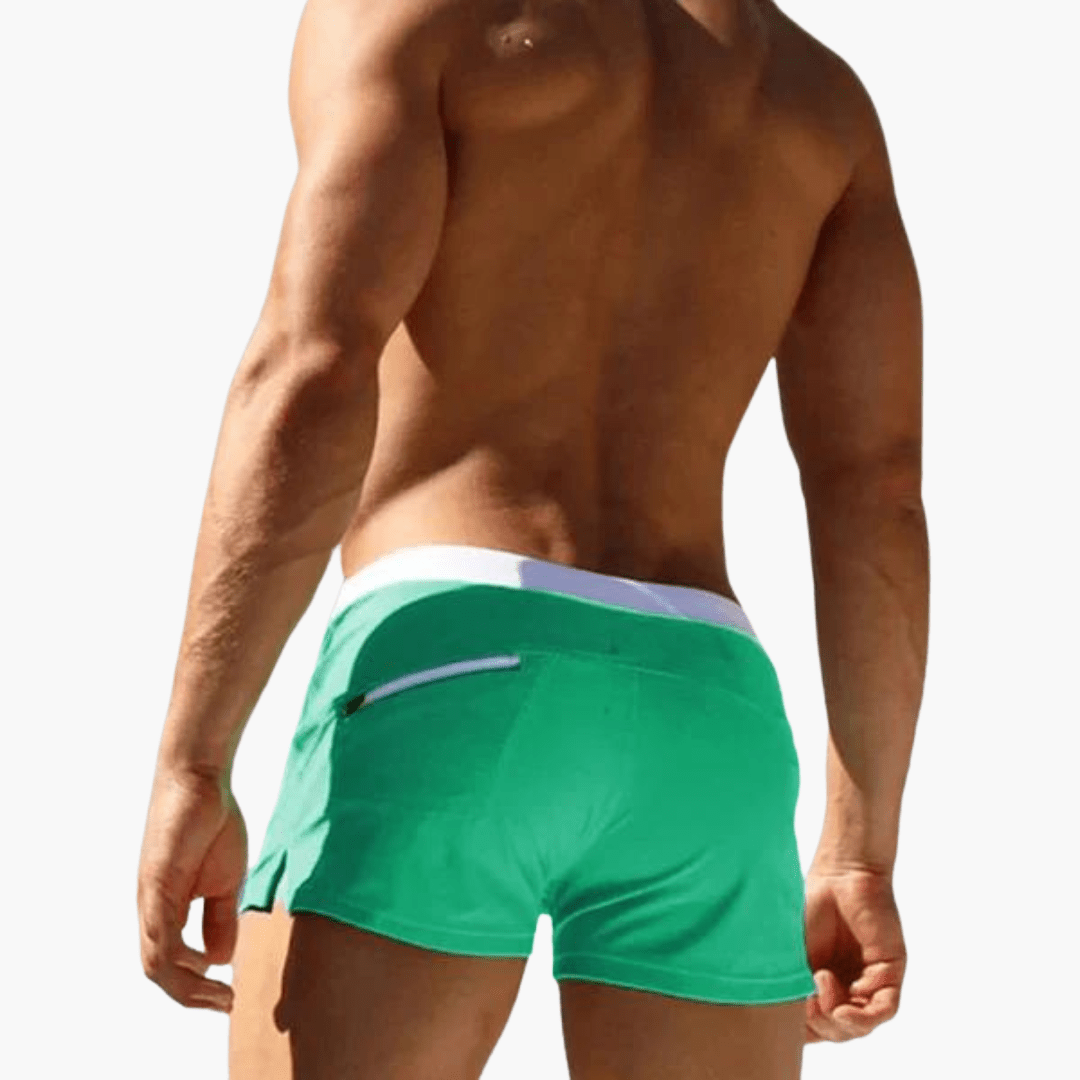 Kurze Badehose für Herren – Enganliegend mit Kordelzug