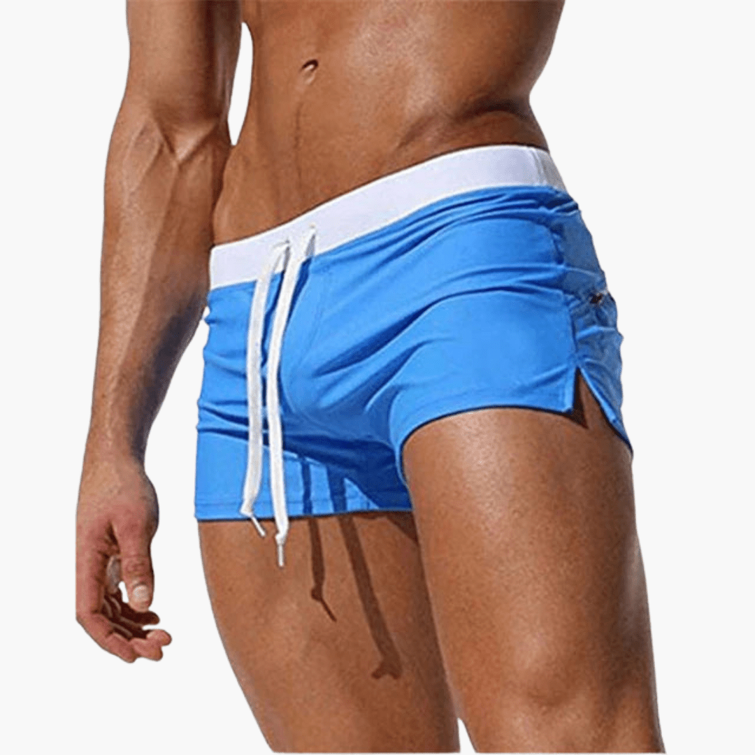 Kurze Badehose für Herren – Enganliegend mit Kordelzug