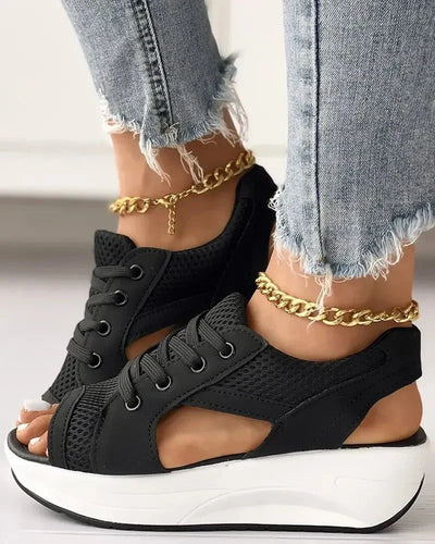 Sandaletten im Sneaker-Stil | Cut-Out-Design | Sportlich & Komfortabel