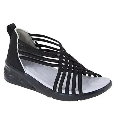 Sommer-Sandalen mit Elastikriemen | Sportliche Sohle | Atmungsaktives Design