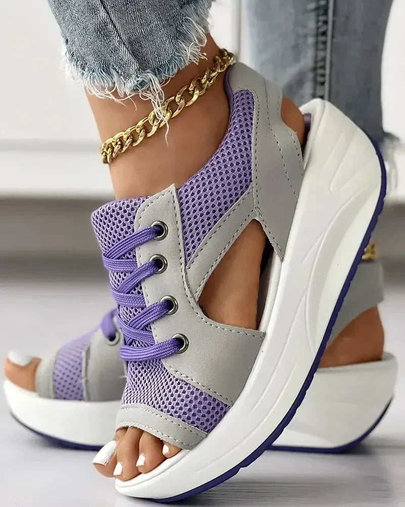 Sandaletten im Sneaker-Stil | Cut-Out-Design | Sportlich & Komfortabel