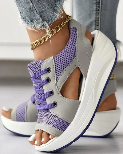 Sandaletten im Sneaker-Stil | Cut-Out-Design | Sportlich & Komfortabel