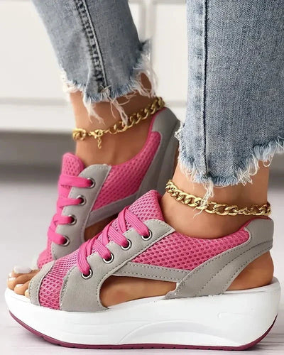 Sandaletten im Sneaker-Stil | Cut-Out-Design | Sportlich & Komfortabel