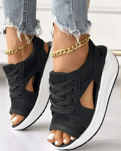 Sandaletten im Sneaker-Stil | Cut-Out-Design | Sportlich & Komfortabel