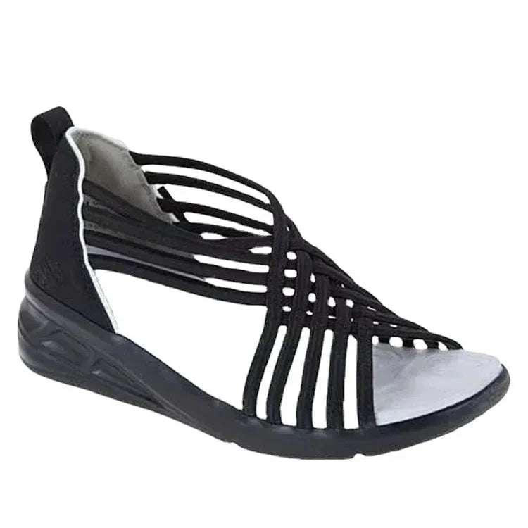 Sommer-Sandalen mit Elastikriemen | Sportliche Sohle | Atmungsaktives Design