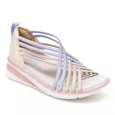 Sommer-Sandalen mit Elastikriemen | Sportliche Sohle | Atmungsaktives Design