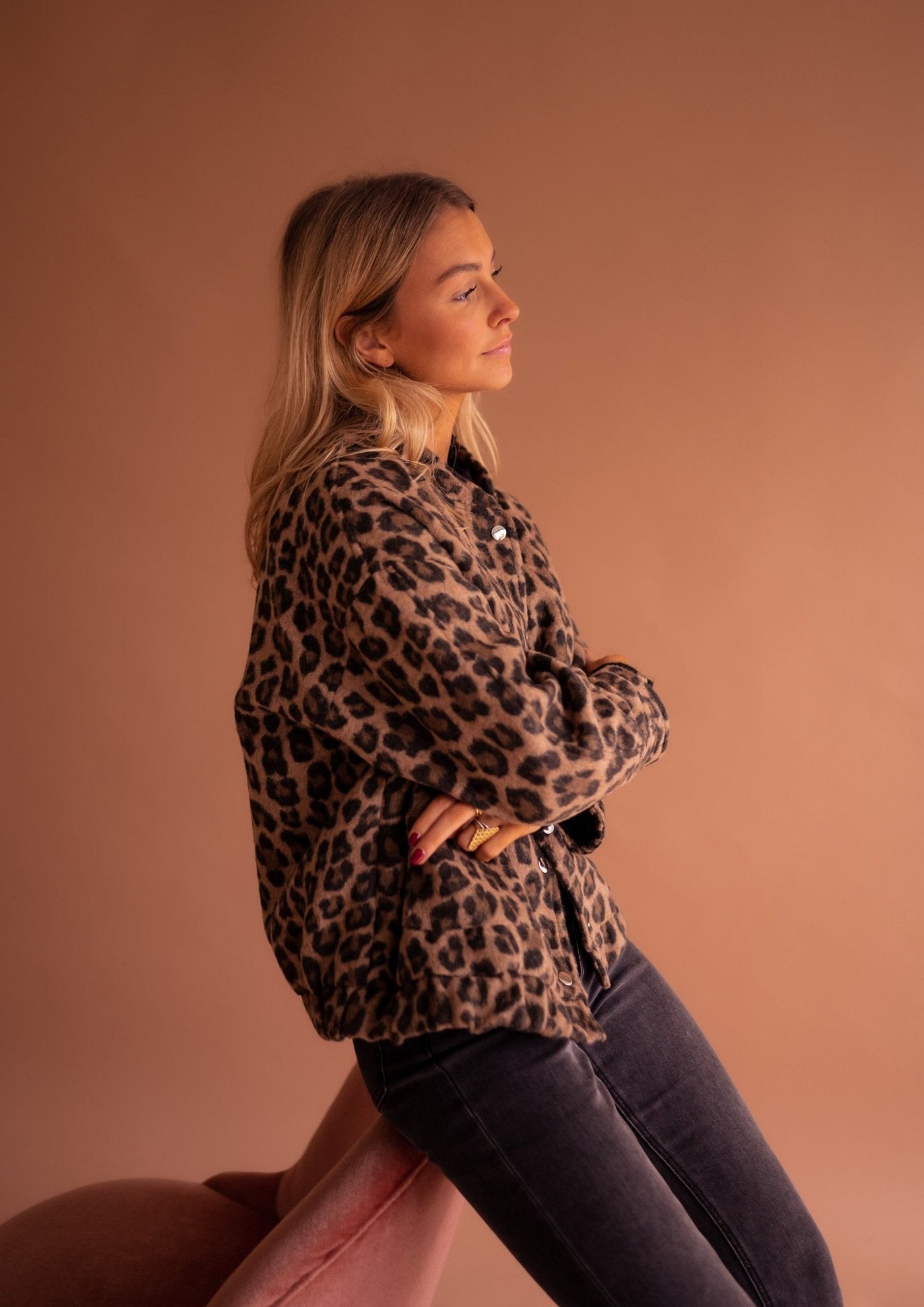 Adelina - Trendy Jacke mit Leopardenmuster