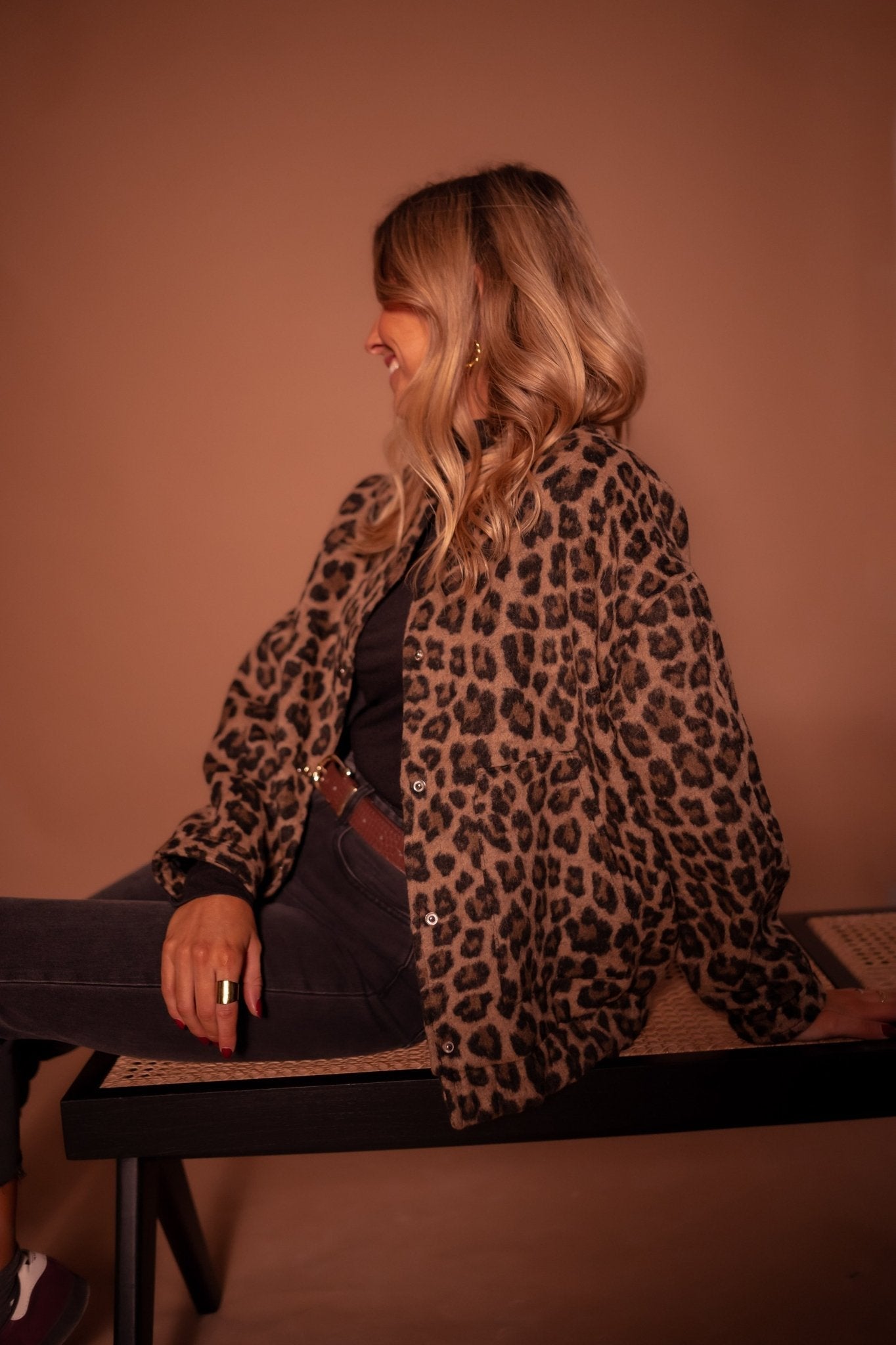 Adelina - Trendy Jacke mit Leopardenmuster