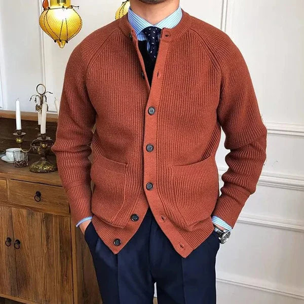 MANFRED - VINTAGE KNOPFSTRICKJACKE