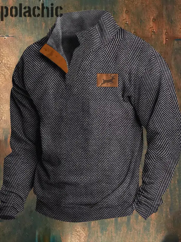 Western V-Ausschnitt Sweatshirt