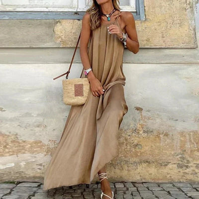 Paloma - Ärmelloses Maxikleid Fließende Eleganz für den Sommer