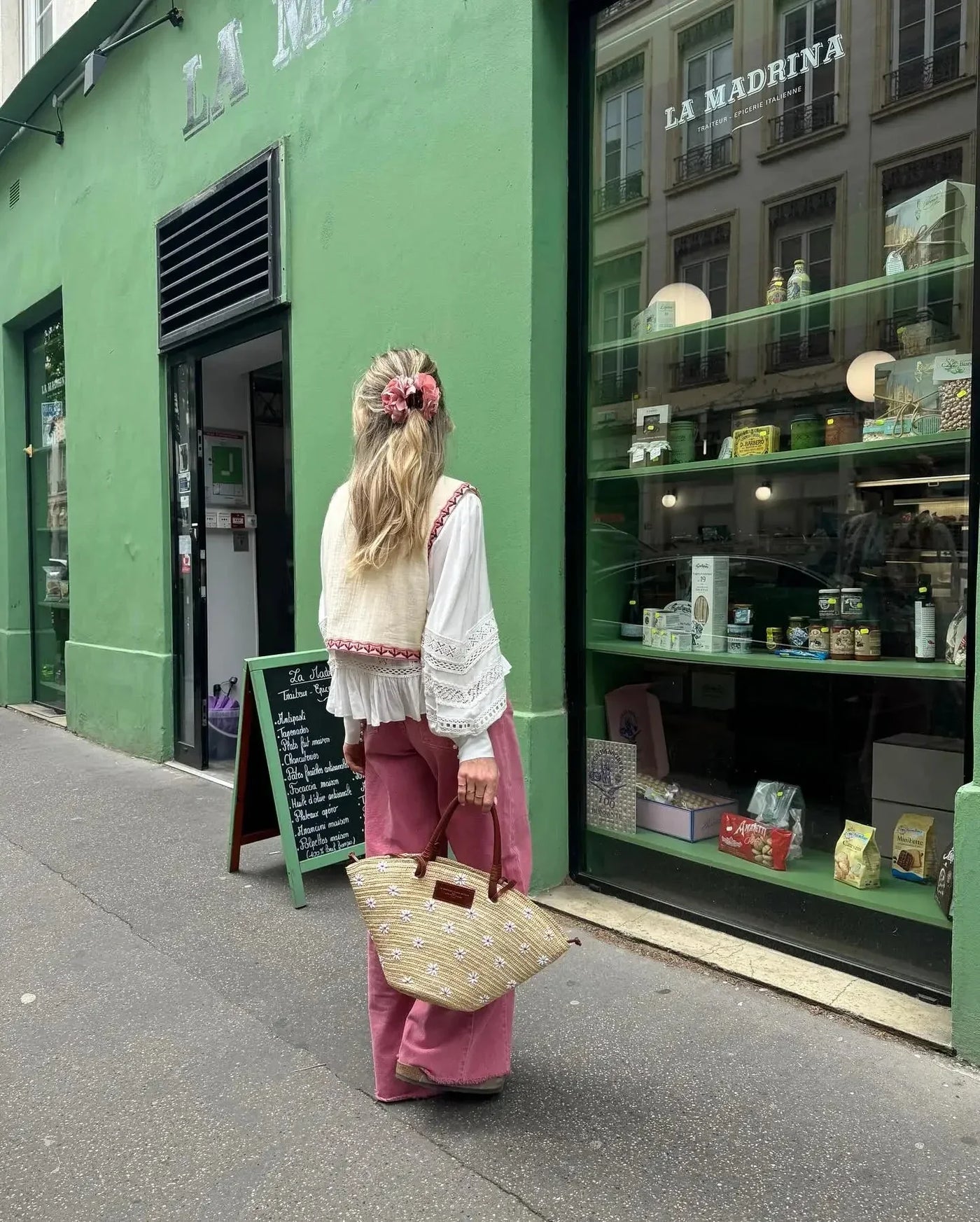 Miley - Boho-Sommerweste mit Blumenmuster