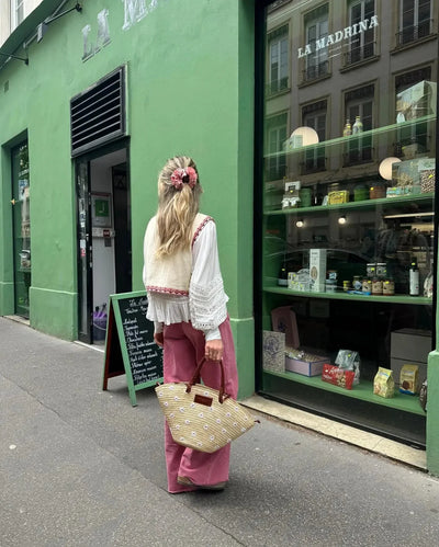 Miley - Boho-Sommerweste mit Blumenmuster