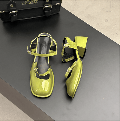 Martha - Vintage Blockabsatz-Sandalen