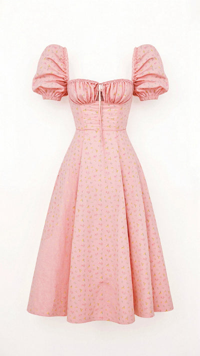 Evea - Schickes Midi-Kleid mit quadratischem Ausschnitt