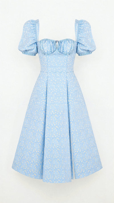 Evea - Schickes Midi-Kleid mit quadratischem Ausschnitt