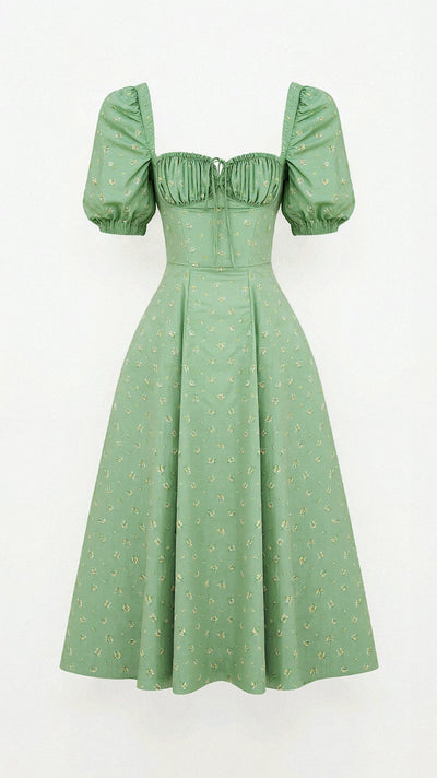 Evea - Schickes Midi-Kleid mit quadratischem Ausschnitt