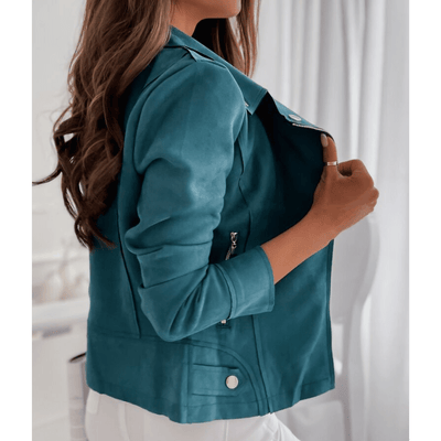 Vintage Bikerjacke – Stylische Übergangsjacke mit Reißverschlussdetails