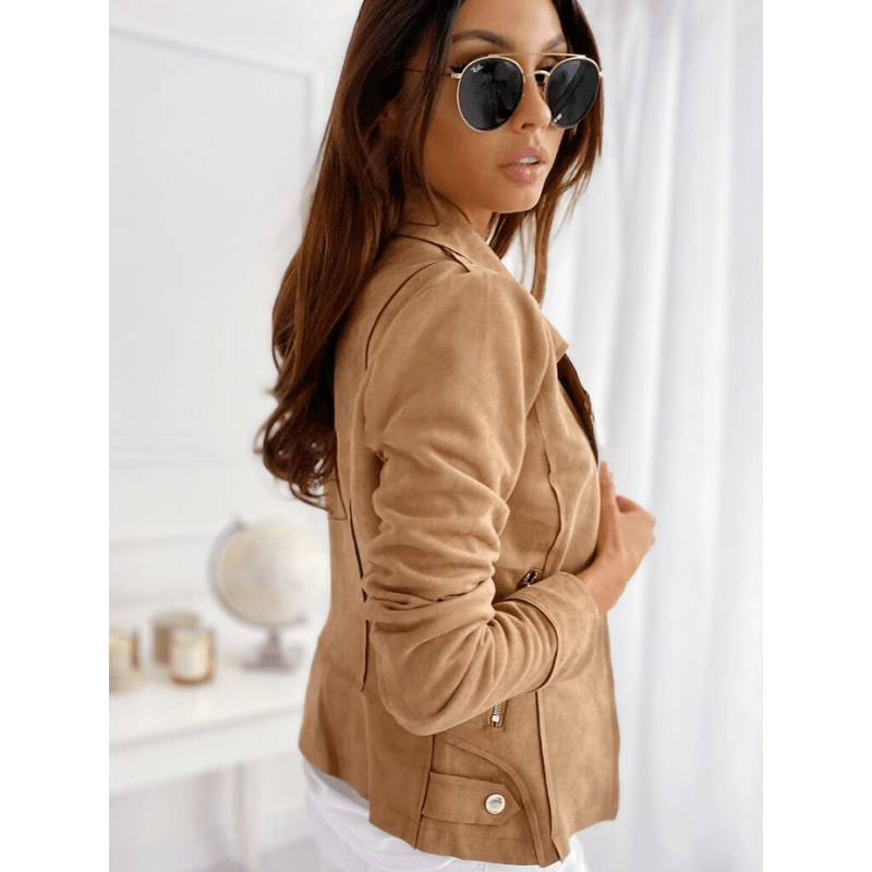 Vintage Bikerjacke – Stylische Übergangsjacke mit Reißverschlussdetails