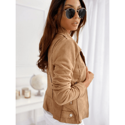 Vintage Bikerjacke – Stylische Übergangsjacke mit Reißverschlussdetails