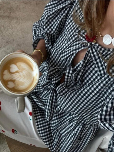 Jensen - Modische Bluse mit Puffärmeln und Bindeband