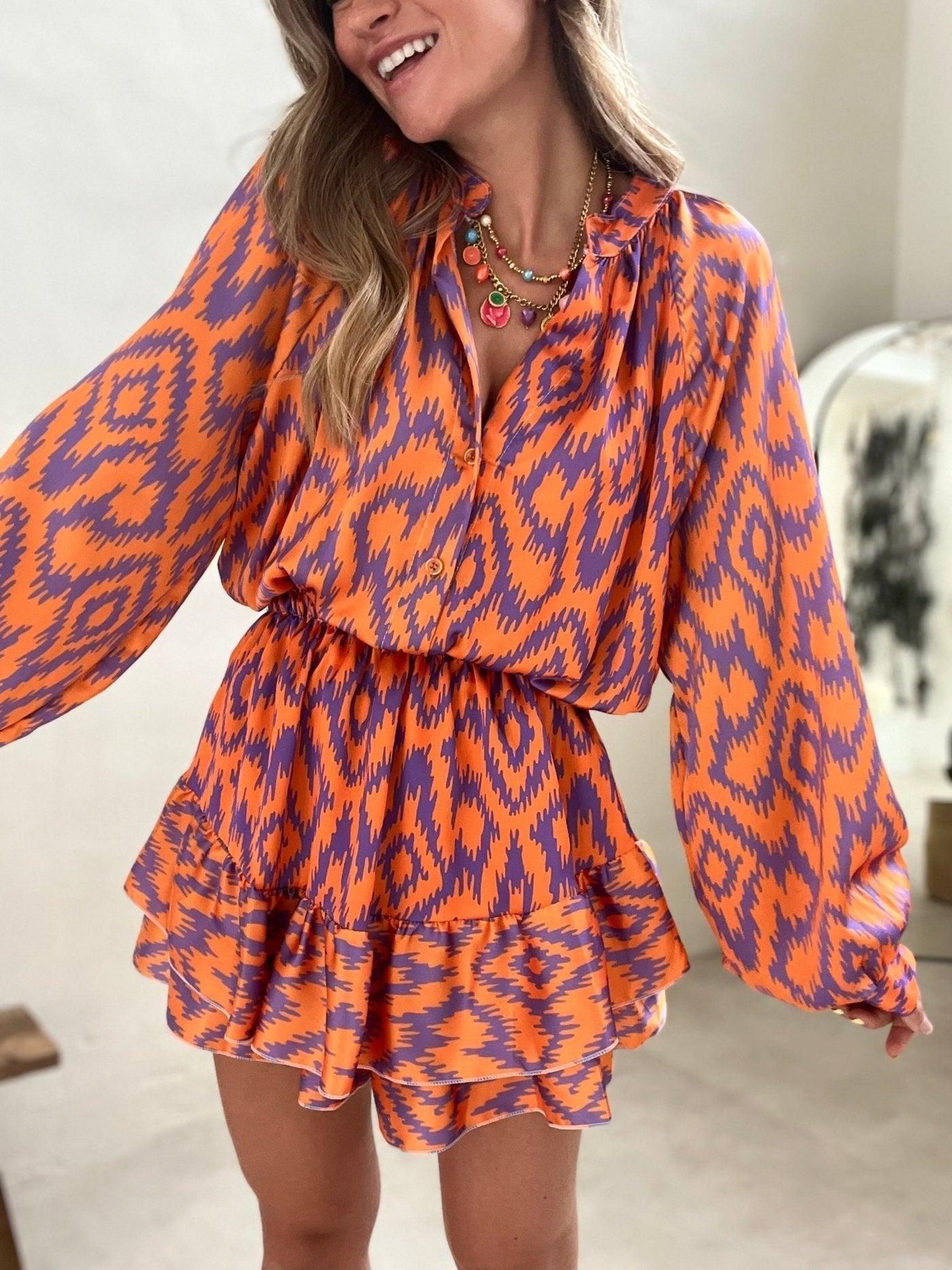 Zelinda - Einzigartiger Azteken-Blasen-Jumpsuit
