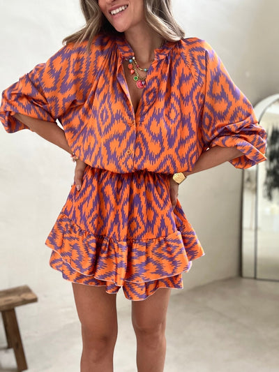 Zelinda - Einzigartiger Azteken-Blasen-Jumpsuit