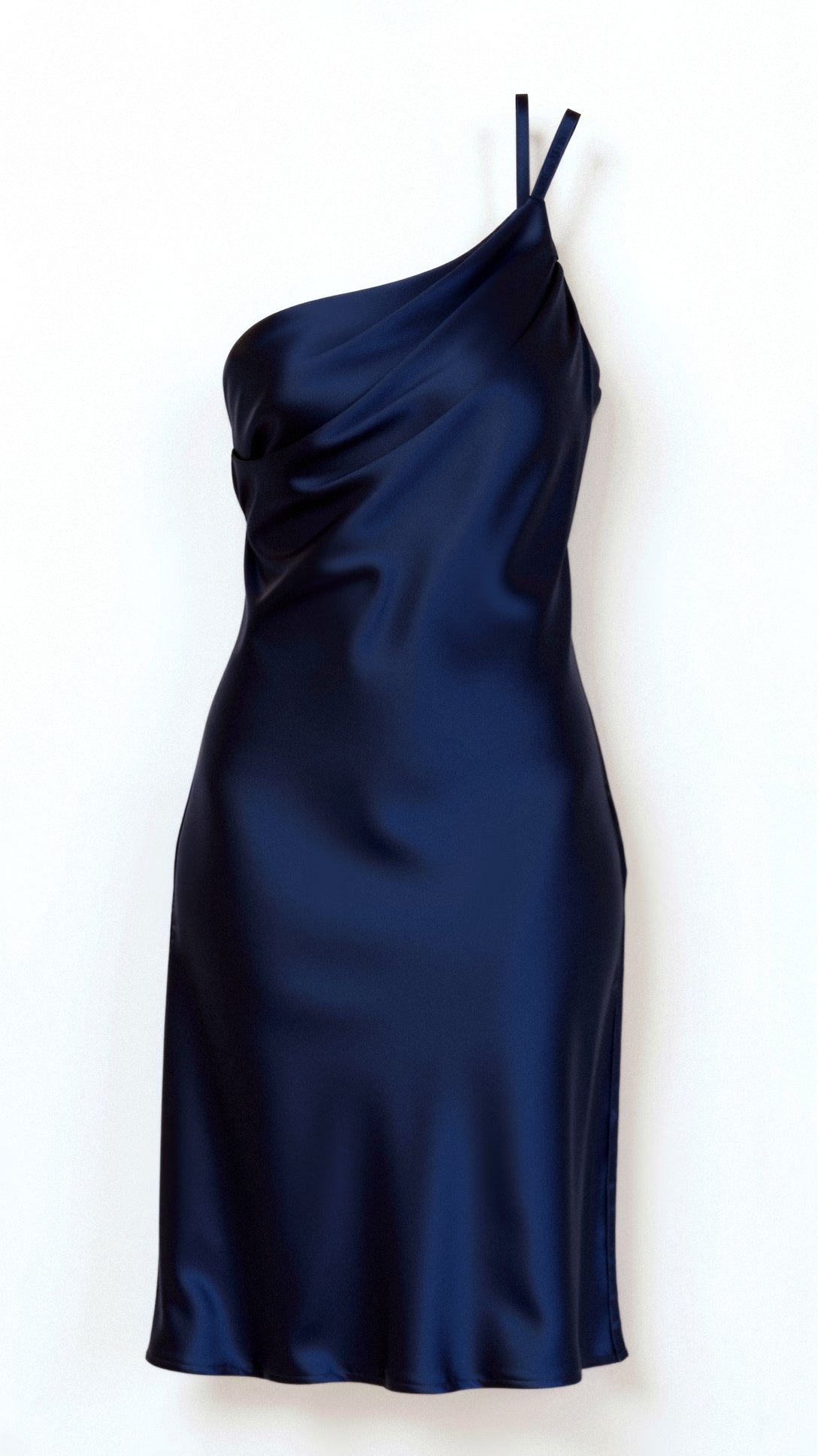 Zeny - Elegantes Midikleid mit einer Schulter