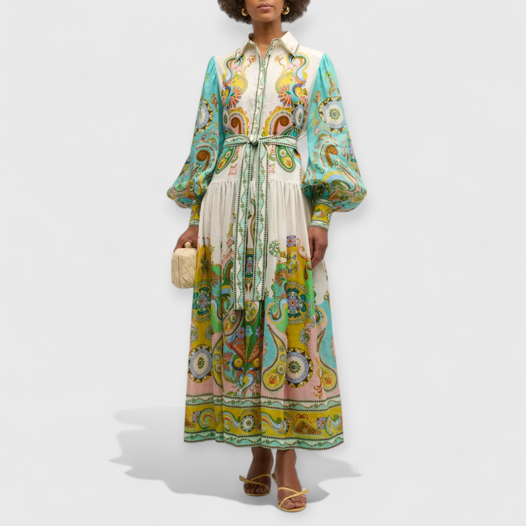 Rhea | Midikleid mit Ballonärmeln