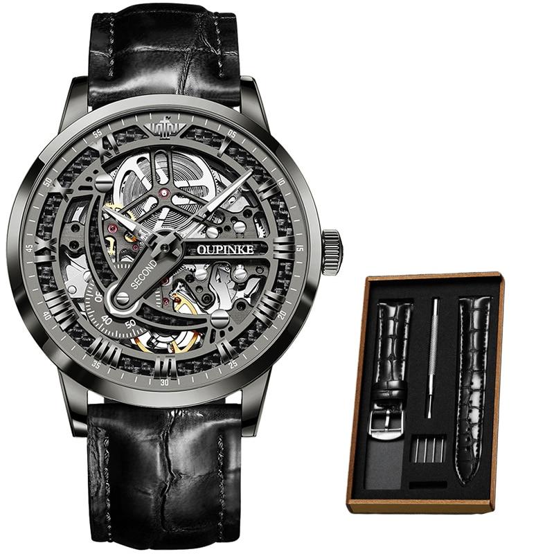 Premium Automatische Herrenuhr – Leder Edition