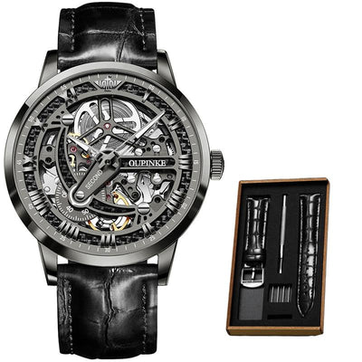 Premium Automatische Herrenuhr – Leder Edition