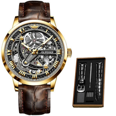 Premium Automatische Herrenuhr – Leder Edition