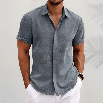 Dominik | Stilvolles bequemes Herren Kurzarmhemd