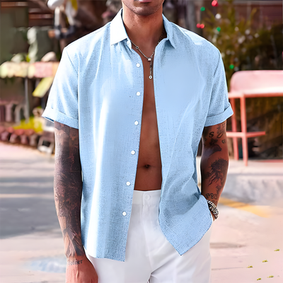 Dominik | Stilvolles bequemes Herren Kurzarmhemd