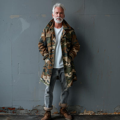 Tactical Camo Herren-Trenchcoat