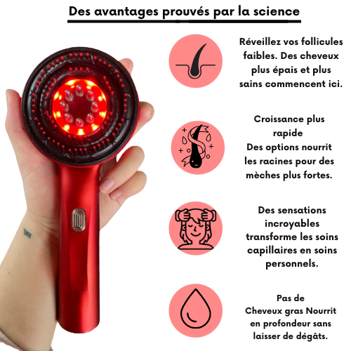 RedWave™ – Massierende Kopfhautbürste