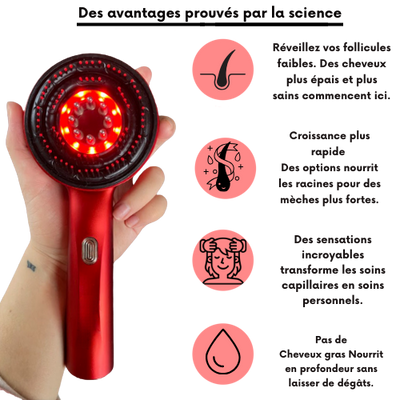 RedWave™ – Massierende Kopfhautbürste