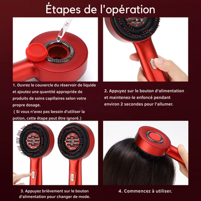 RedWave™ – Massierende Kopfhautbürste