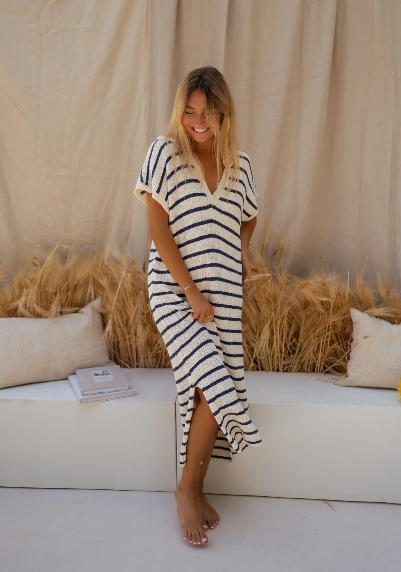 SOPHIA| DAS GESTREIFTE STRICKKLEID
