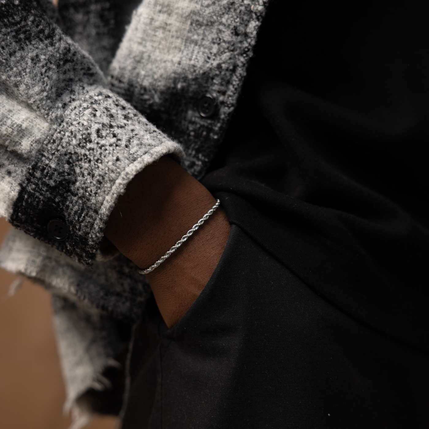 Seil Armband 3MM (Silber)