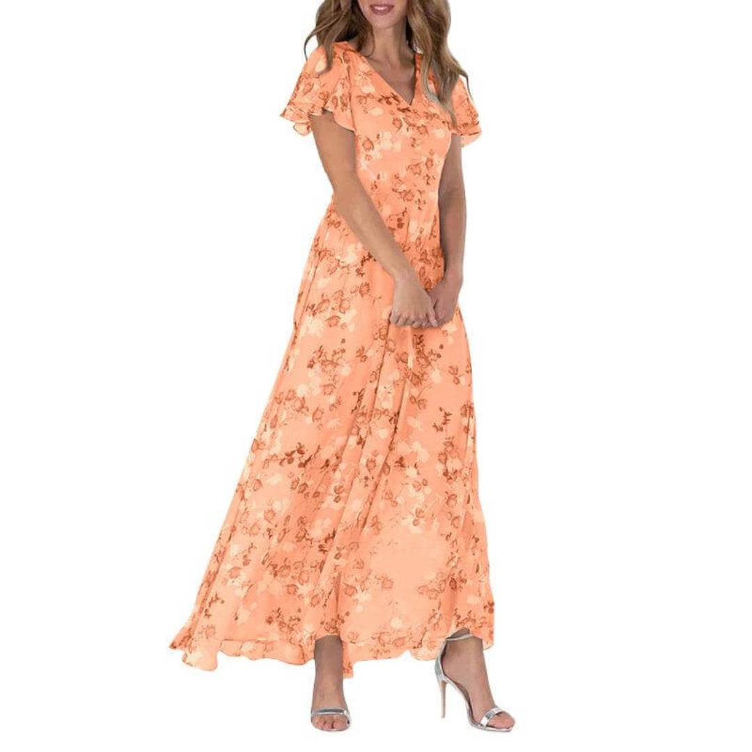 Formelles Damen-Maxikleid mit Blumenprint für Hochzeitsgast