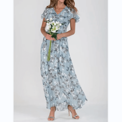 Formelles Damen-Maxikleid mit Blumenprint für Hochzeitsgast