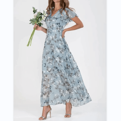 Formelles Damen-Maxikleid mit Blumenprint für Hochzeitsgast
