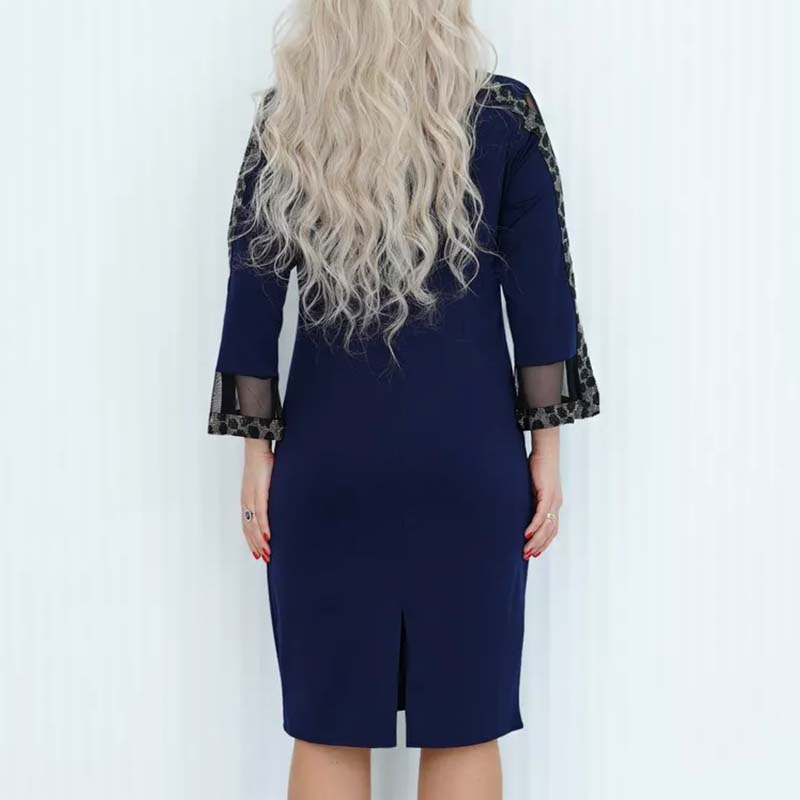 Kleid mit Spitzenärmeln | Transparente Details | Elegant und Feminin