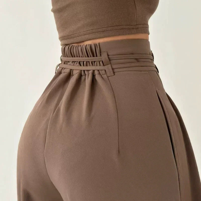 Weite Hose mit Bunddetail | Hoher Sitz | Fließender Schnitt