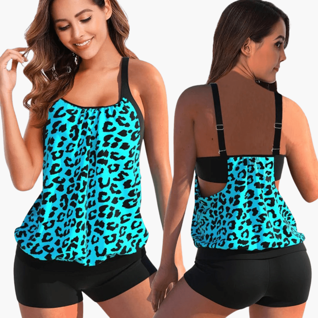 Tankini-Set für Damen - mit Bauchweg-Effekt und verstellbaren Trägern